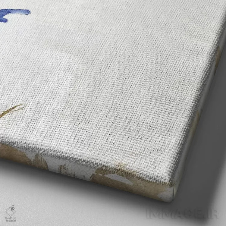 تابلو مرجان دریایی آبی اثر اوا واتس - نمای نزدیک بافت بوم