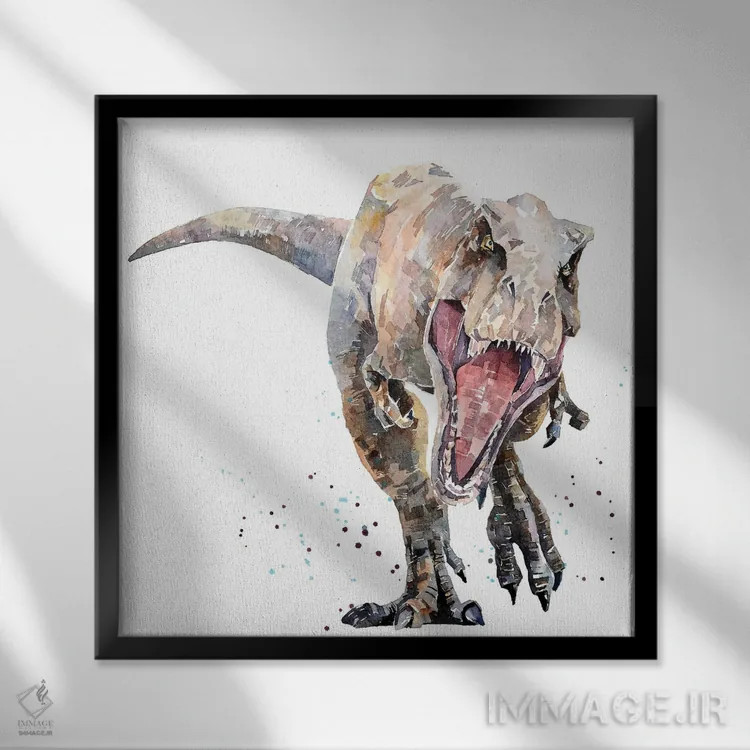 تابلو من واقعاً یک گربهام اثر ادز واترکالرز (برند نقاشی آبرنگ) - نمای قابدار مشکی