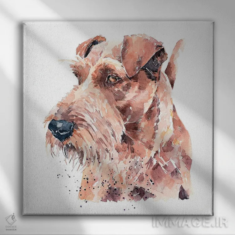 تابلو غرور تِریِر ایرلندی اثر ادز واترکالرز (برند نقاشی آبرنگ) - نمای روبهرو روی دیوار