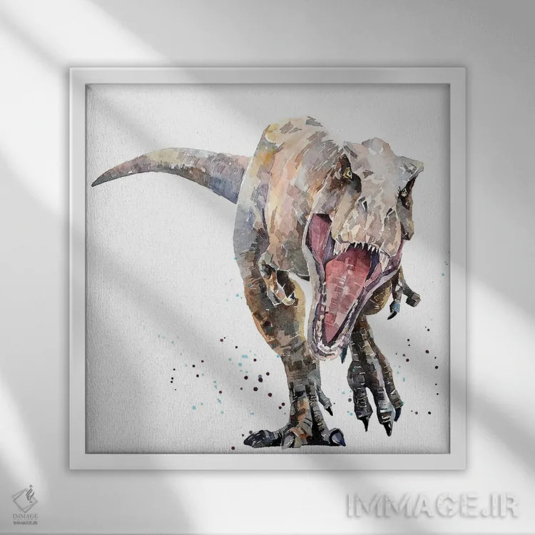 تابلو من واقعاً یک گربهام اثر ادز واترکالرز (برند نقاشی آبرنگ) - نمای قابدار سفید