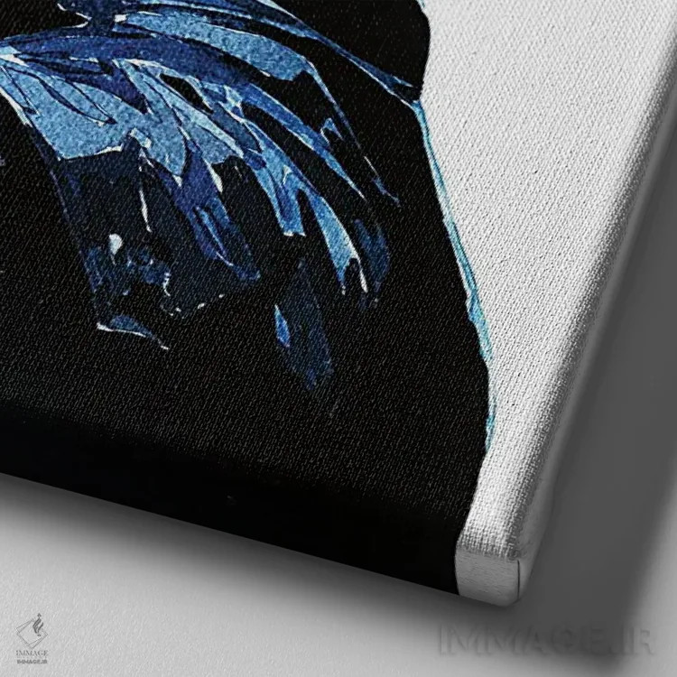 تابلو اوباما (شخصیت سیاسی) اثر ادز واترکالرز (برند نقاشی آبرنگ) - نمای نزدیک بافت بوم