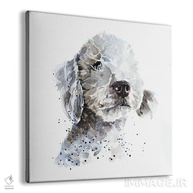 تابلو بدلینگتون تریر III (نژاد سگ) اثر ادز واترکالرز (برند نقاشی آبرنگ) - نمای پرسپکتیو محصول