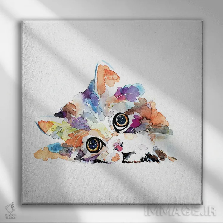 تابلو معصومیت بیلکه اثر ادز واترکالرز (برند نقاشی آبرنگ) - نمای روبهرو روی دیوار