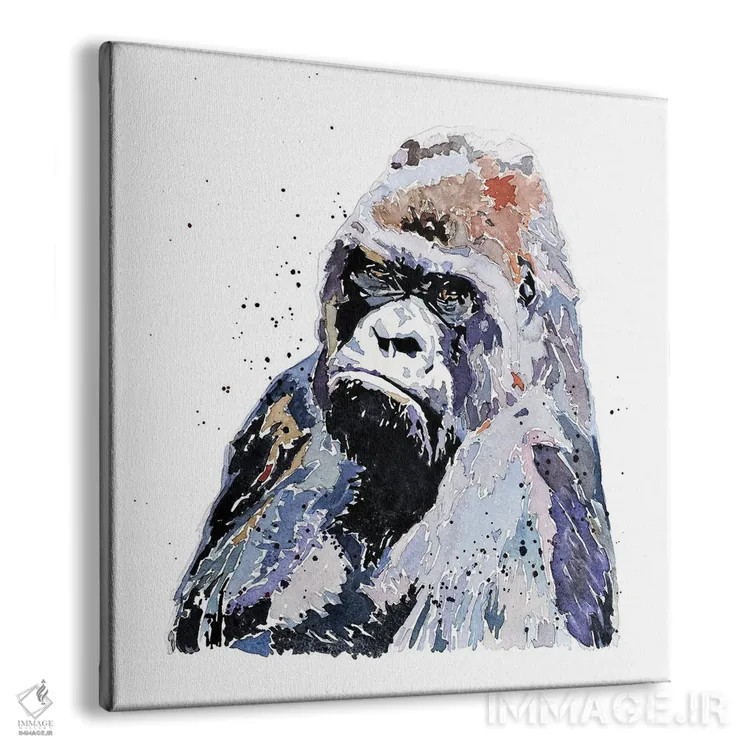 تابلو گوریل پسر بزرگ اثر ادز واترکالرز (برند نقاشی آبرنگ) - نمای پرسپکتیو محصول