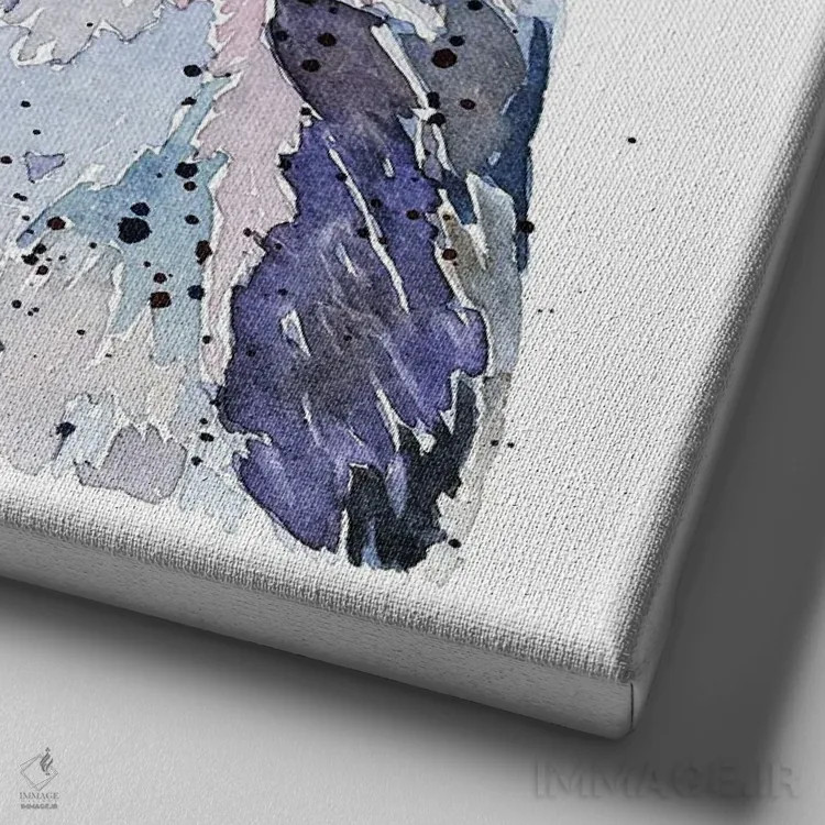 تابلو گوریل پسر بزرگ اثر ادز واترکالرز (برند نقاشی آبرنگ) - نمای نزدیک بافت بوم