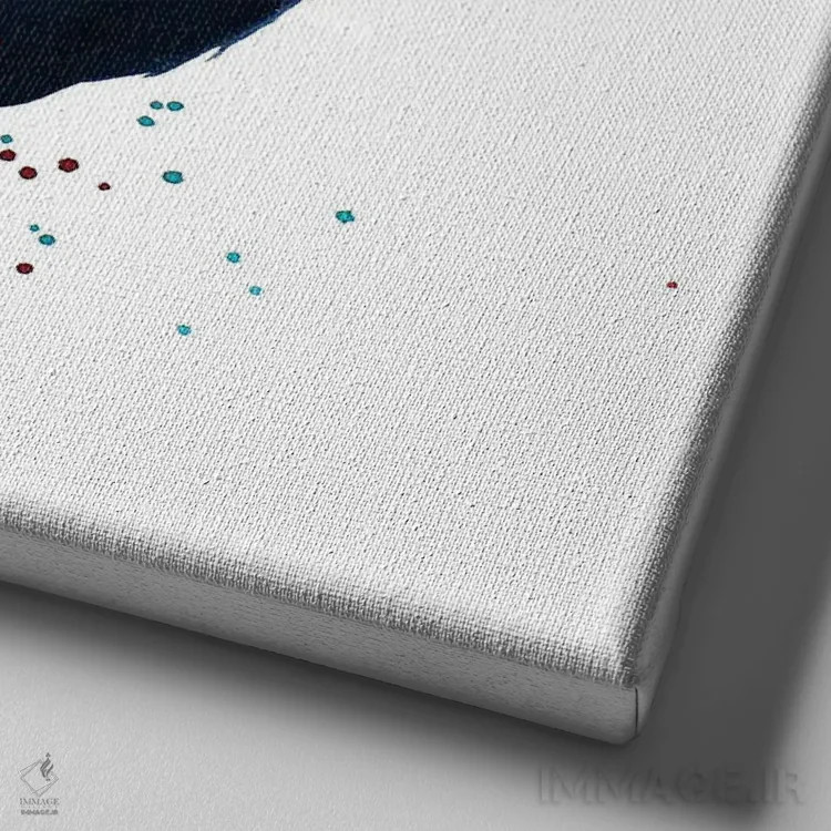 تابلو پرنده سیاه اثر ادز واترکالرز (برند نقاشی آبرنگ) - نمای نزدیک بافت بوم