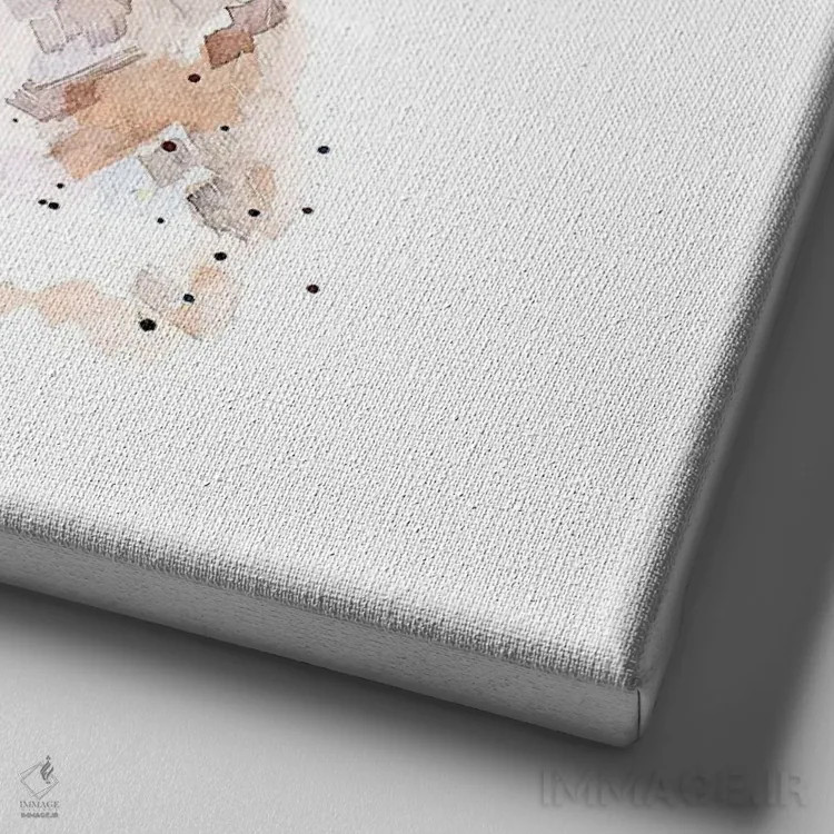 تابلو کوکاپو I (نژاد سگ دورگه) اثر ادز واترکالرز (برند نقاشی آبرنگ) - نمای نزدیک بافت بوم