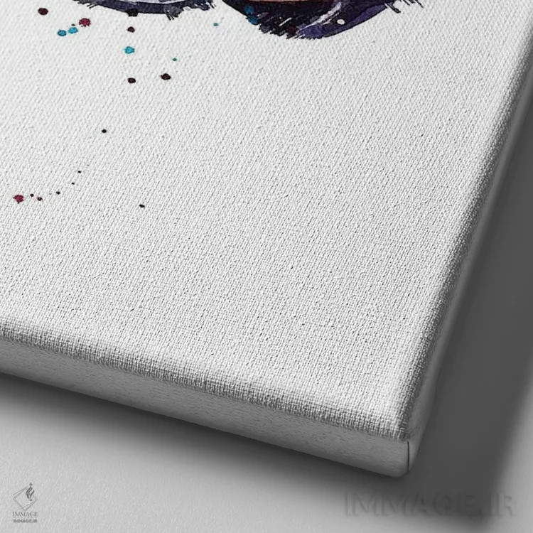 تابلو باکسر آلمانی (نژاد سگ) اثر ادز واترکالرز (برند نقاشی آبرنگ) - نمای نزدیک بافت بوم