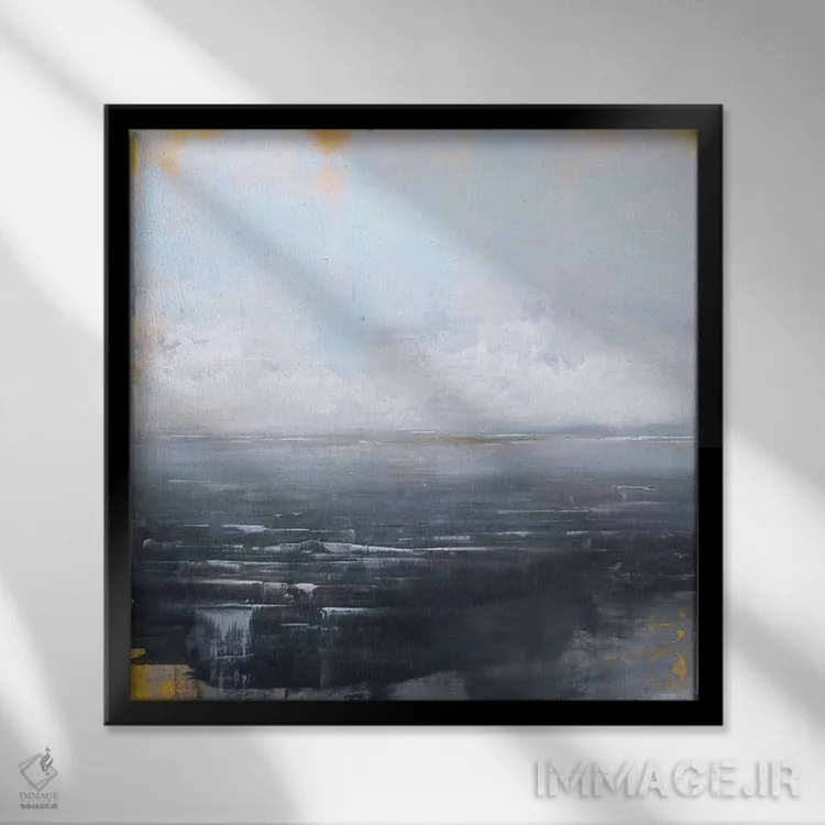 تابلو دریا اثر ادوارد وارکنتین - نمای قابدار مشکی