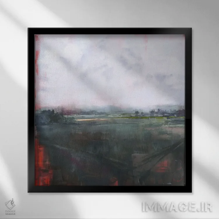 تابلو زمین اثر ادوارد وارکنتین - نمای قابدار مشکی