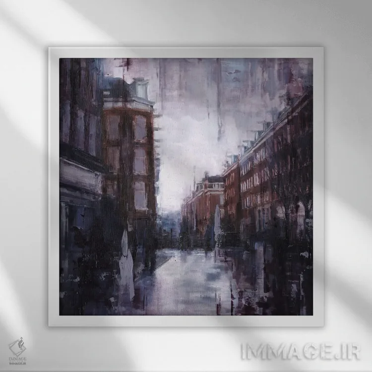 تابلو آمستردام ۲۲ ۰۱ اثر ادوارد وارکنتین - نمای قابدار سفید