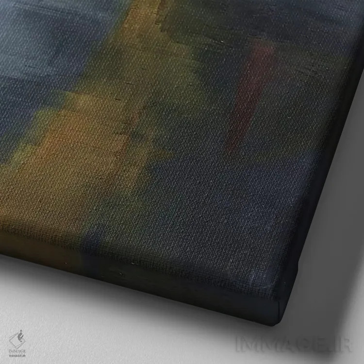 تابلو باران در کل IV (احتمالاً کوالالامپور) اثر ادوارد وارکنتین - نمای نزدیک بافت بوم