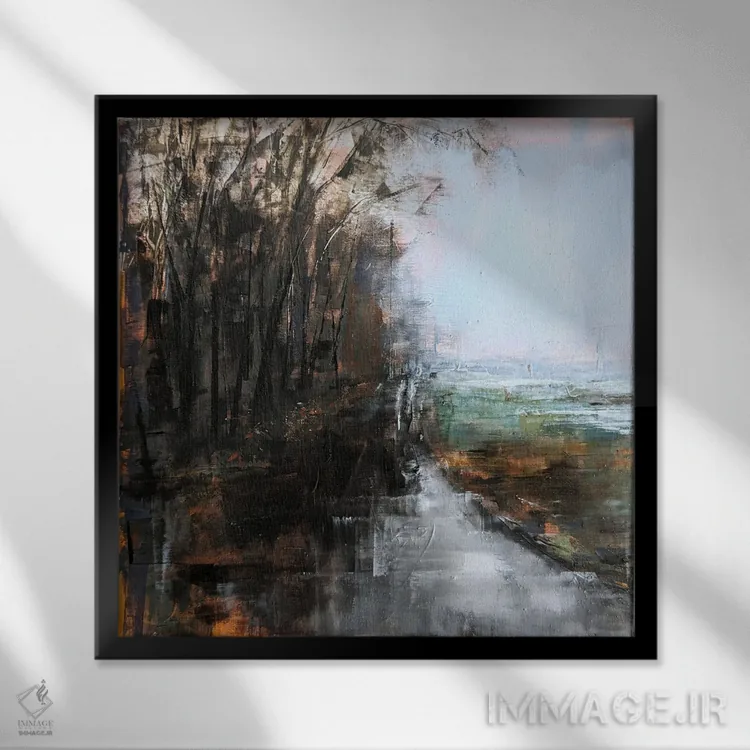 تابلو هیچجا II اثر ادوارد وارکنتین - نمای قابدار مشکی