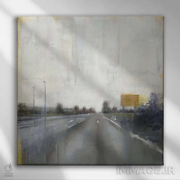 تابلو بی۲۵۲ (کد یا شماره اثر) اثر ادوارد وارکنتین - نمای روبهرو روی دیوار