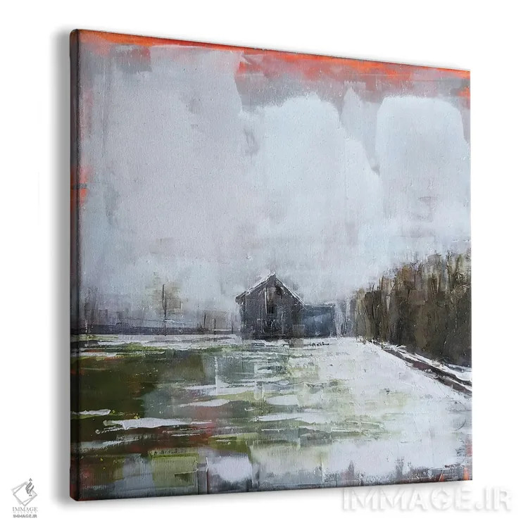 تابلو انبار (اصطبل روستایی) اثر ادوارد وارکنتین - نمای پرسپکتیو محصول