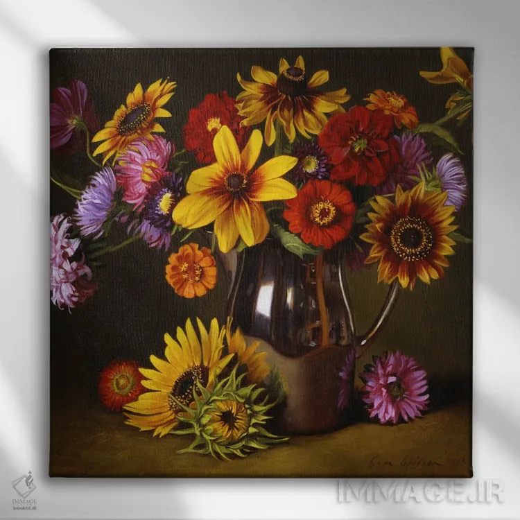 تابلو یک دسته رنگارنگ I اثر ایوان ویلسون - نمای روبهرو روی دیوار