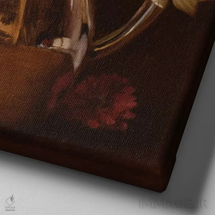 تابلو یک دسته رنگارنگ II اثر ایوان ویلسون - نمای نزدیک بافت بوم