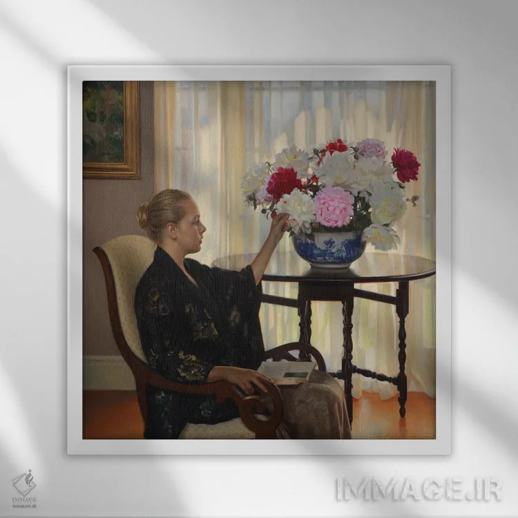 تابلو جویبارها اثر ایوان ویلسون - نمای قابدار سفید