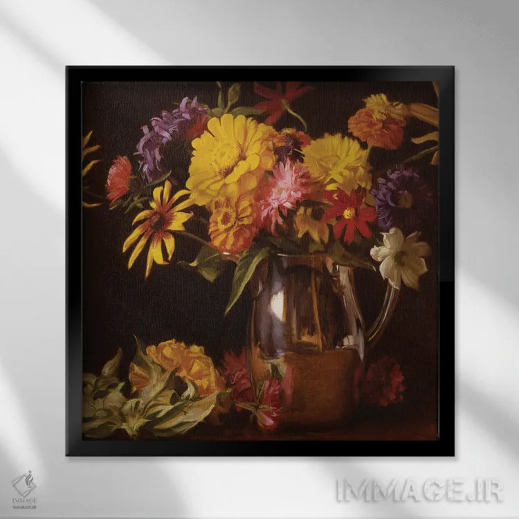 تابلو یک دسته رنگارنگ II اثر ایوان ویلسون - نمای قابدار مشکی