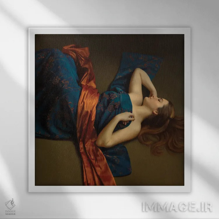 تابلو ماری (نام، احتمالاً معنویتی) اثر ایوان ویلسون - نمای قابدار سفید