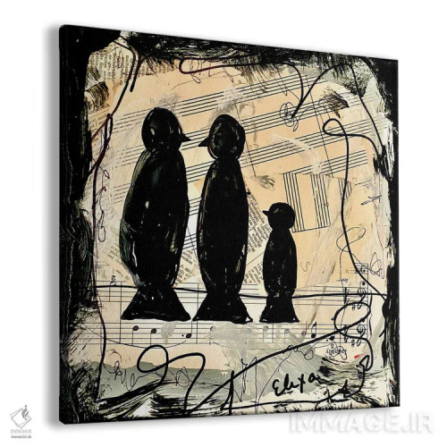 تابلو سه پرندهی آوازخوان اثر الکسا بانکرافت - نمای پرسپکتیو محصول