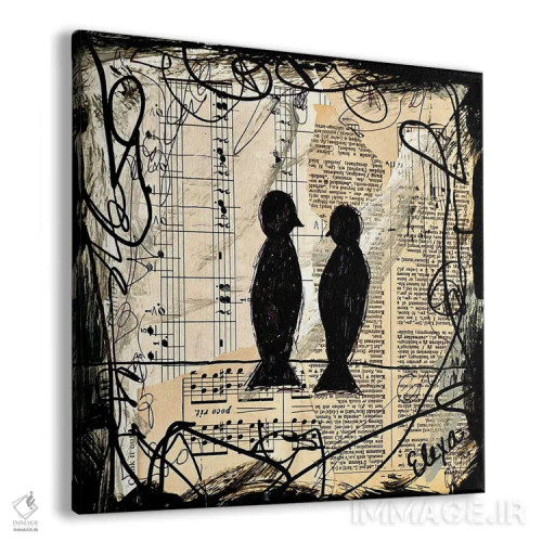 تابلو دو پرندهی آوازخوان اثر الکسا بانکرافت - نمای پرسپکتیو محصول