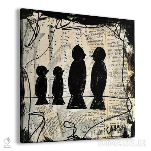 تابلو چهار پرندهی آوازخوان اثر الکسا بانکرافت - نمای پرسپکتیو محصول