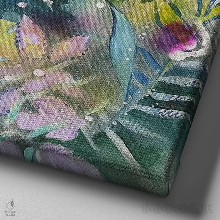 تابلو آشوب طبیعت اثر الیری ریـدال - نمای نزدیک بافت بوم