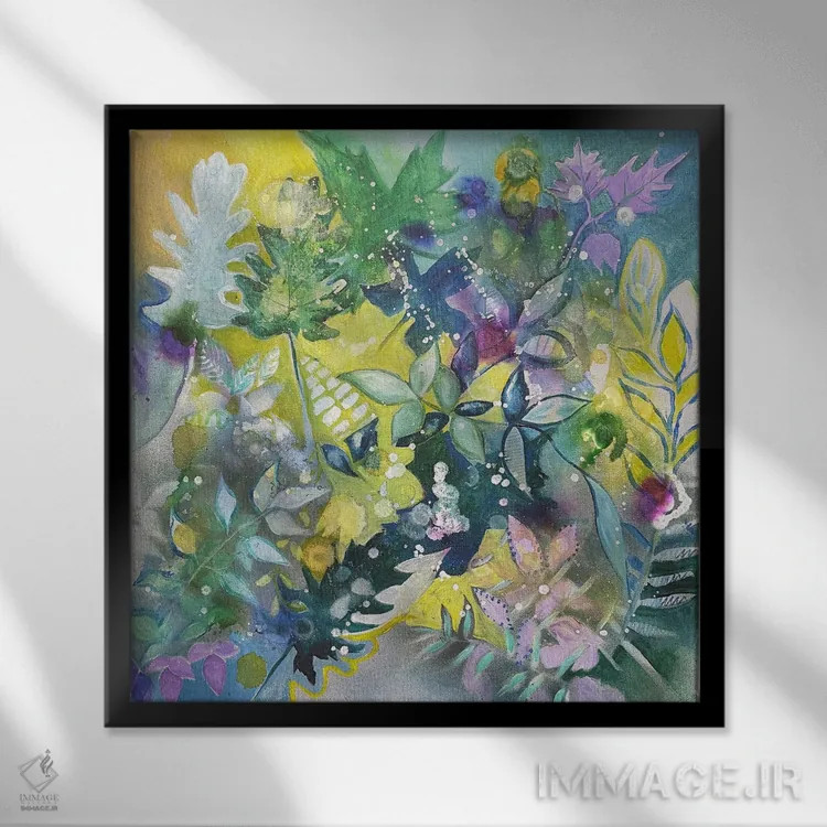 تابلو آشوب طبیعت اثر الیری ریـدال - نمای قابدار مشکی