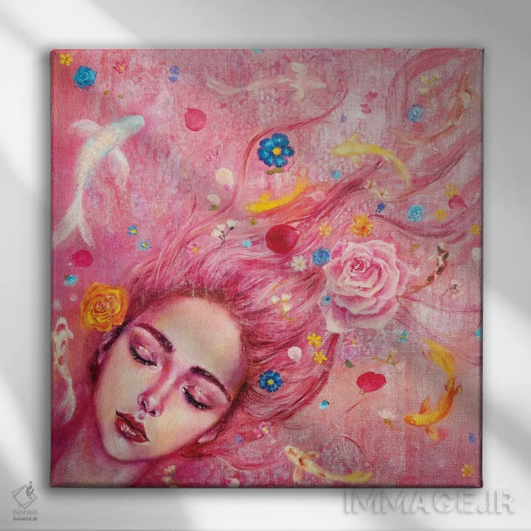 تابلو اُفلیا اثر یوری کیم - نمای روبهرو روی دیوار