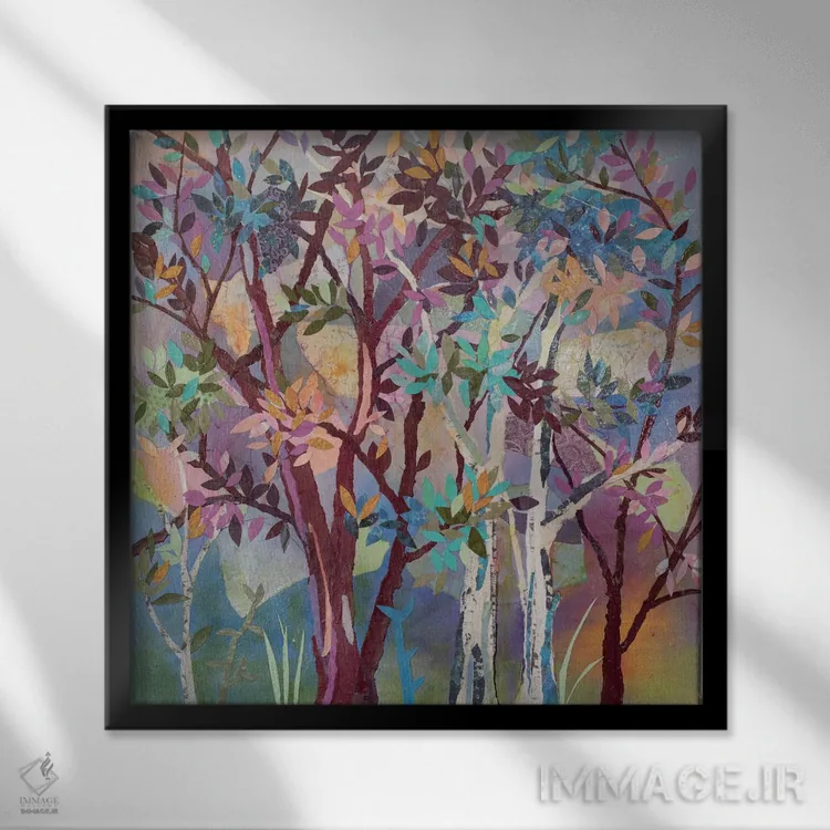 تابلو هر درخت جواهری است اثر الیری ریـدال - نمای قابدار مشکی