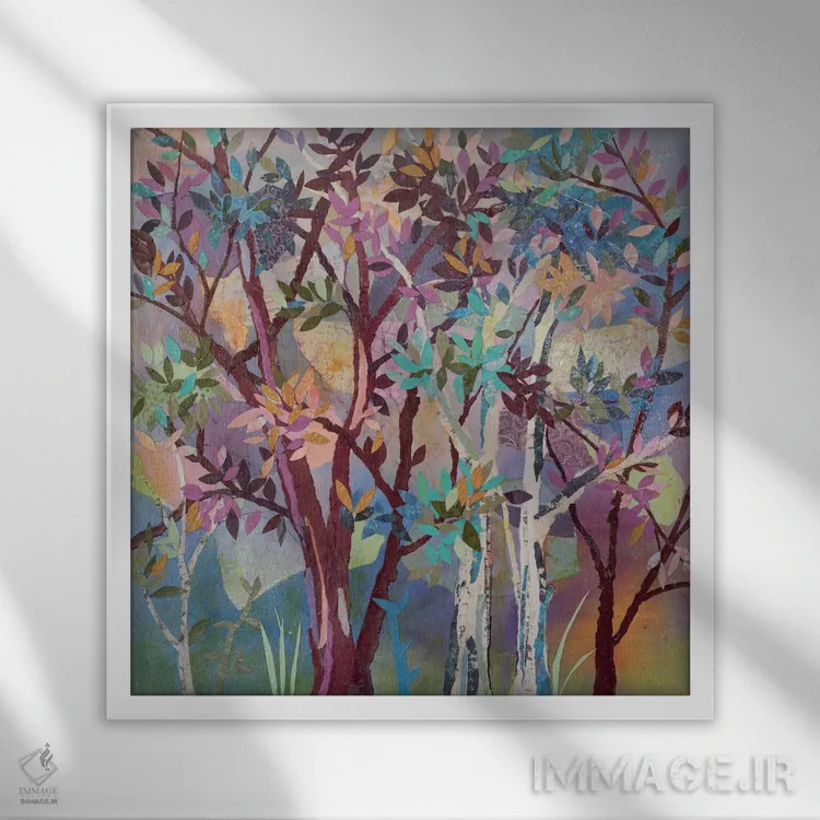 تابلو هر درخت جواهری است اثر الیری ریـدال - نمای قابدار سفید