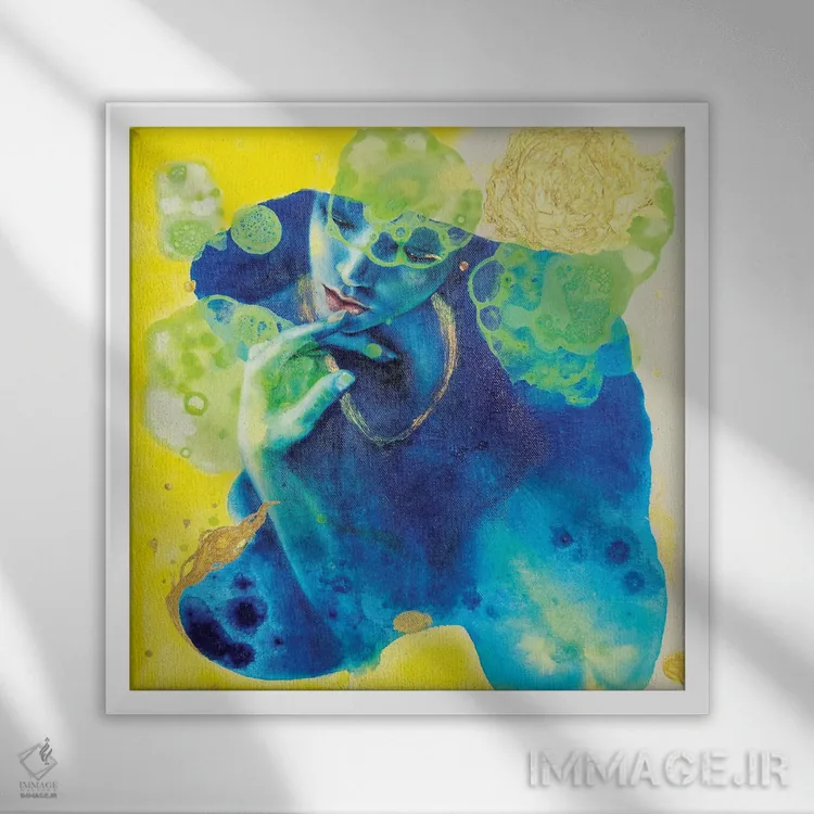 تابلو رازم را به تو خواهم گفت اثر یوری کیم - نمای قابدار سفید