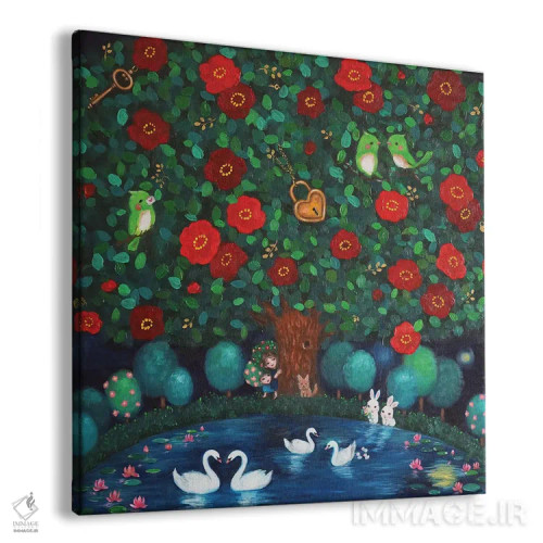 تابلو باغ کوچک کاملیای من اثر یوری کیم - نمای پرسپکتیو محصول