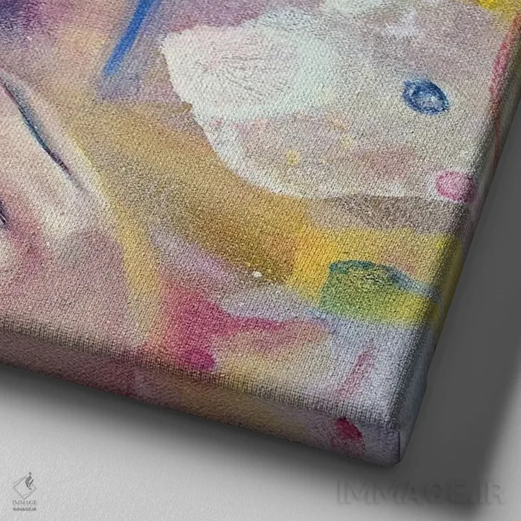 تابلو گُلیان (نام ساختهشده) اثر یوری کیم - نمای نزدیک بافت بوم