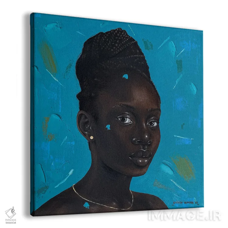 تابلو اُلوژو اِده (نام خاص آفریقایی) اثر اییتایو الاگبه - نمای پرسپکتیو محصول