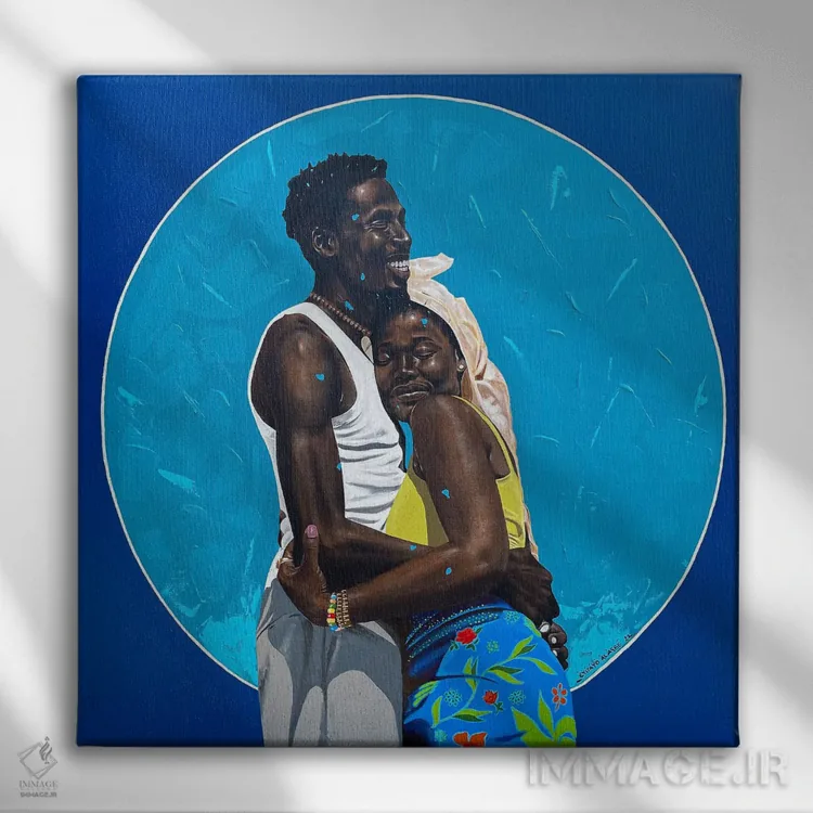 تابلو پایداری اثر اییتایو الاگبه - نمای روبهرو روی دیوار