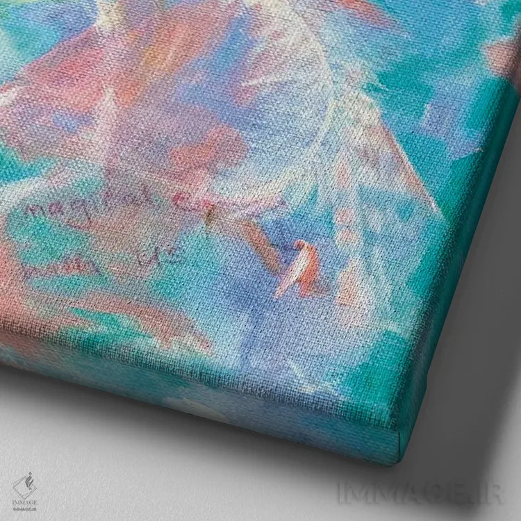 تابلو همه چیز بهاندازه کافی جادوییست اثر یوری کیم - نمای نزدیک بافت بوم