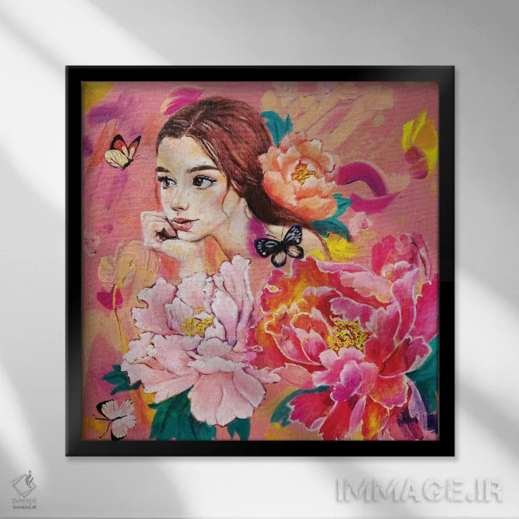 تابلو به تو فکر میکنم اثر یوری کیم - نمای قابدار مشکی