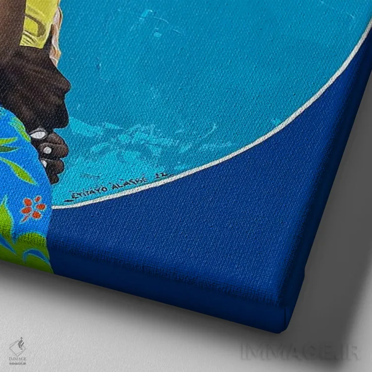 تابلو پایداری اثر اییتایو الاگبه - نمای نزدیک بافت بوم