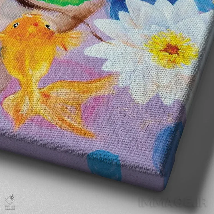 تابلو به یادت هستم اثر یوری کیم - نمای نزدیک بافت بوم