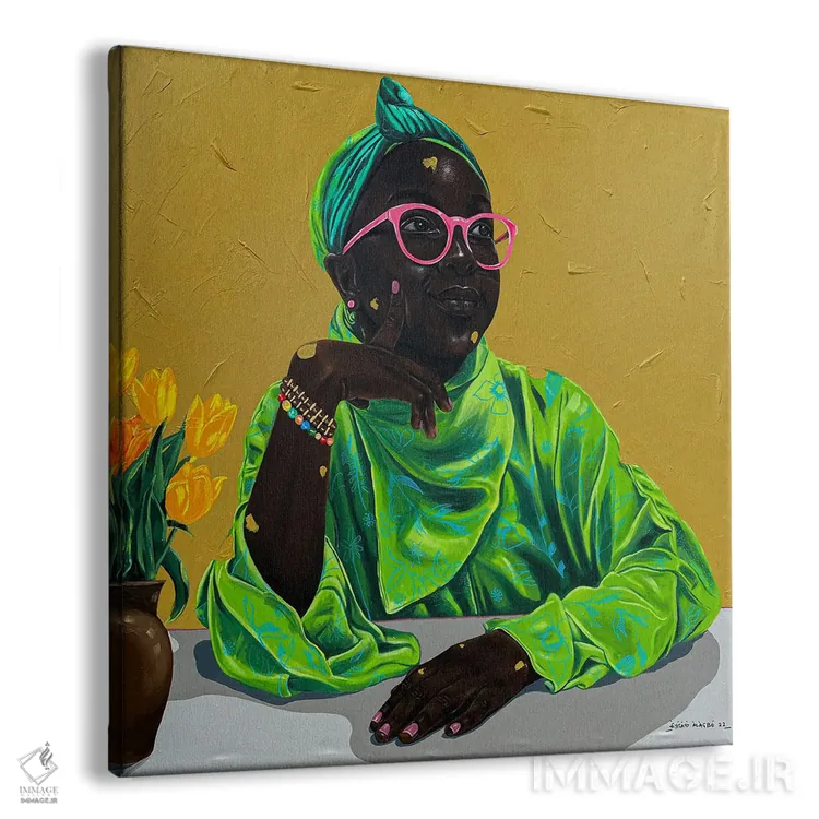 تابلو گلهای بهشت اثر اییتایو الاگبه - نمای پرسپکتیو محصول