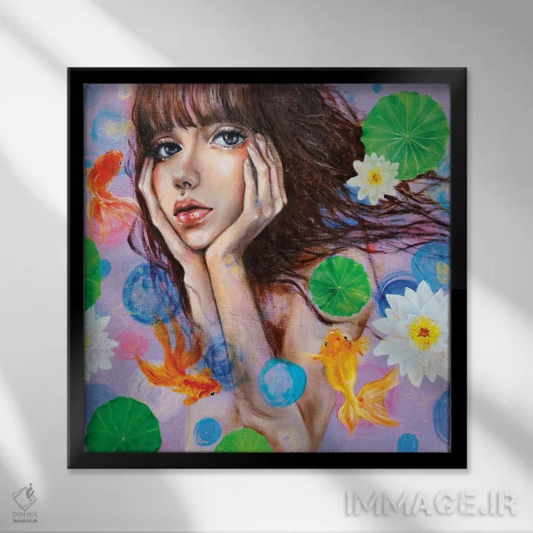 تابلو به یادت هستم اثر یوری کیم - نمای قابدار مشکی