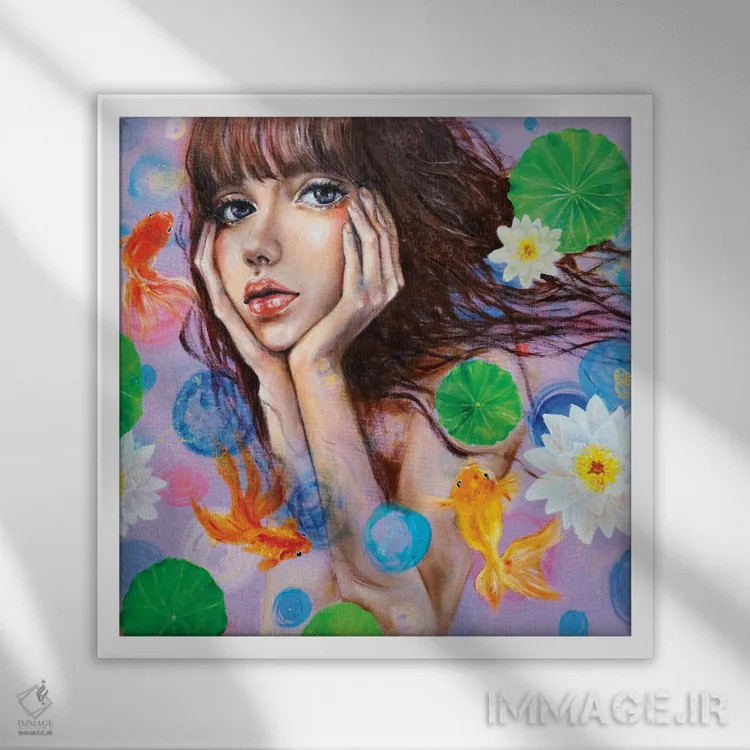 تابلو به یادت هستم اثر یوری کیم - نمای قابدار سفید