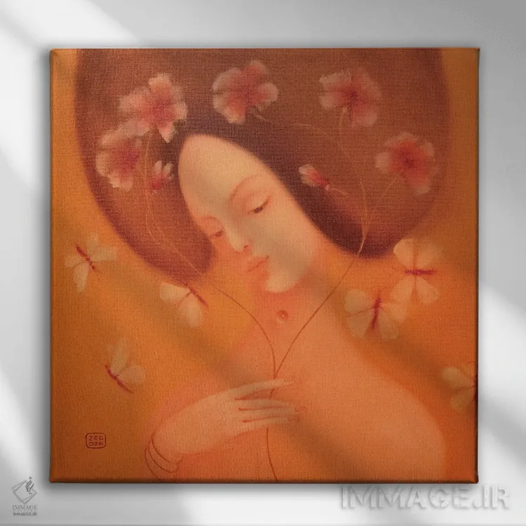 تابلو گلهای موسیقایی اثر ادوارد زنتسیک - نمای روبهرو روی دیوار