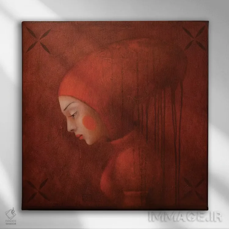 تابلو نزد قورباغهٔ قرمز اثر ادوارد زنتسیک - نمای روبهرو روی دیوار