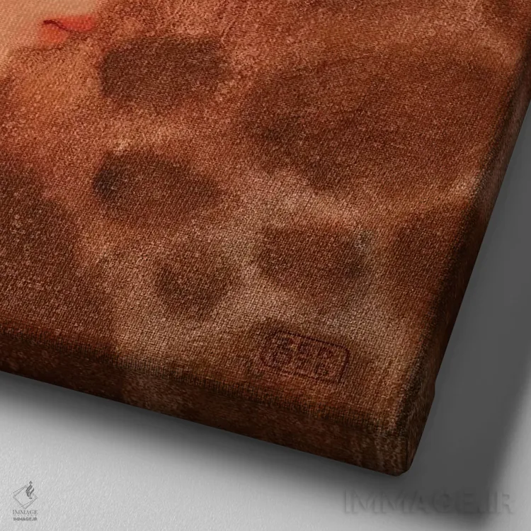 تابلو عشق من اثر ادوارد زنتسیک - نمای نزدیک بافت بوم