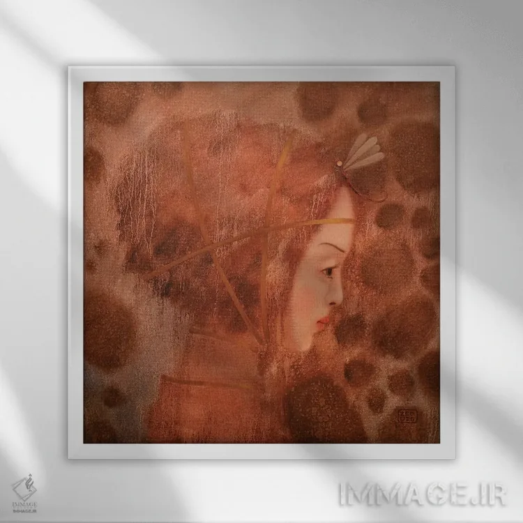 تابلو عشق من اثر ادوارد زنتسیک - نمای قابدار سفید