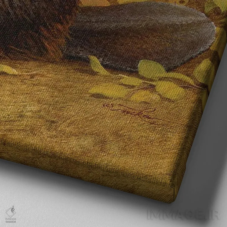 تابلو فقط یک شاخه بود اثر ازرا تاکر - نمای نزدیک بافت بوم