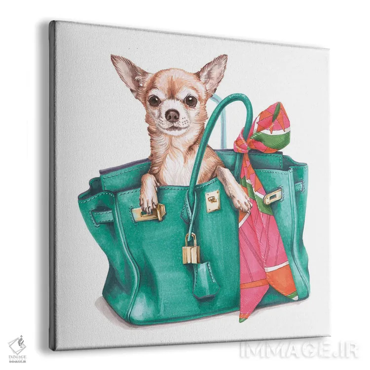 تابلو چیواوا جین در کیف برکین هرمس اثر الیزاوتا مولچانووا - نمای پرسپکتیو محصول
